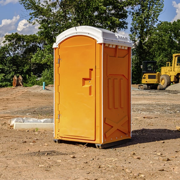 how often are the portable restrooms cleaned and serviced during a rental period in Brighton CO